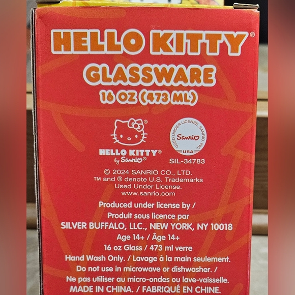 Hello Kitty Fall glass cup 16oz NWT - Picture 6 of 6